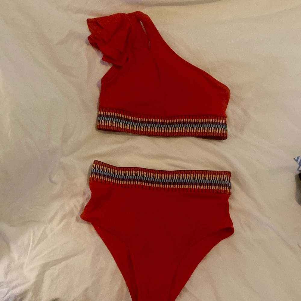 Beautiful red bikini. ❤️ Brand new. High rise but right at belly button.
